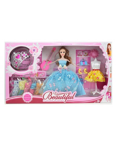 Кукла с нарядами R826 аксессуары, платья, в кор. 57,5*5,5*33 см, р-р игрушки – 29 см