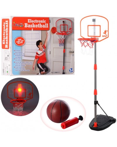 Баскетбольный набор BB111 стойка, табло со светом, мяч с насосом в комплекте, в кор. 49*38*12 см