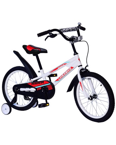 Велосипед детский 2-х колес.14’’ 211404 Like2bike Rider, белый, рама сталь, со звонком, руч.тормоз