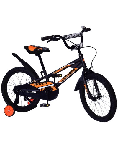 Велосипед детский 2-х колес.14’’ 211405 Like2bike Rider, черный, рама сталь, со звонком, руч.тормоз