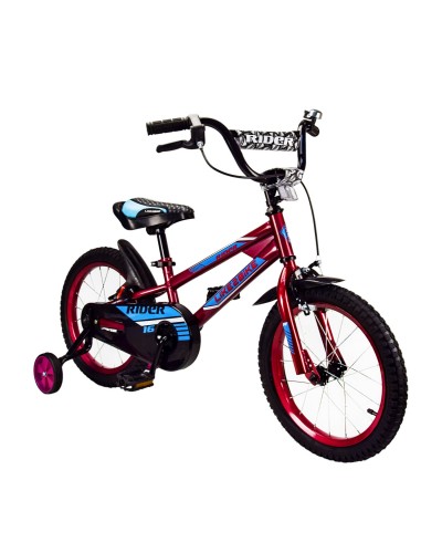 Велосипед детский 2-х колес.16’’ 211606 Like2bike Rider, вишневый, рама сталь, со звонком, руч.тормо