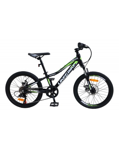 Велосипед подростковый 2-х колёсн. 20" A212001 LIKE2BIKE Energy, цвет черный матовый, рама алю