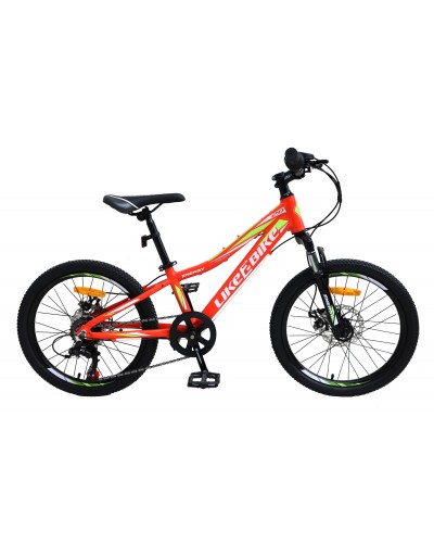 Велосипед подростковый 2-х колёсн. 20" A212003 LIKE2BIKE Energy, цвет Оранжевый матовый, рама 