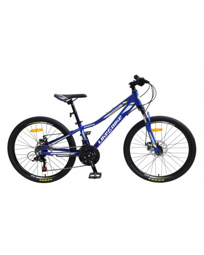 Велосипед подростковый 2-х колёсн. 24" A212401 LIKE2BIKE Energy, цвет синий матовый, рама алюм