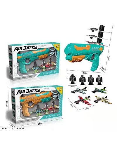 Игровой набор Air Battle 666-1 2 цвета, оружие и 4 самолета+мишени,в кор. 35*7,3*21,5см