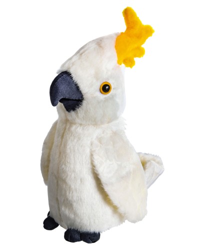 Мягкая игрушка повторюшка M1465 попугай Какаду, в пакете, р-р игрушки – 25 см 