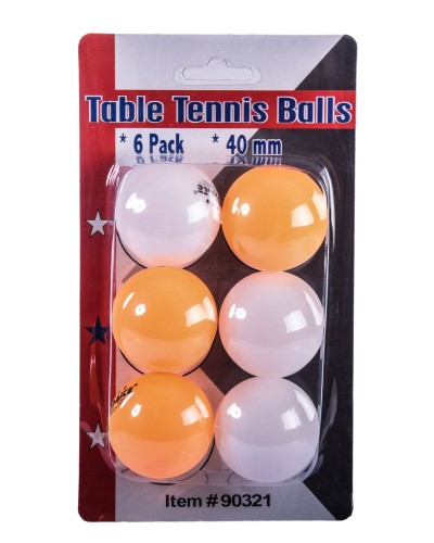 Теннисные мячики  E33348 6 шт на планшетке – 10.5*4*18.5 см, р-р игрушки – 40 мм (цена за 6шт)
