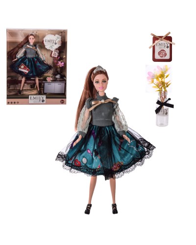 Кукла "Emily" QJ100B с аксессуарами, в кор.– 28.5*6.5*36 см, р-р игрушки – 29 см