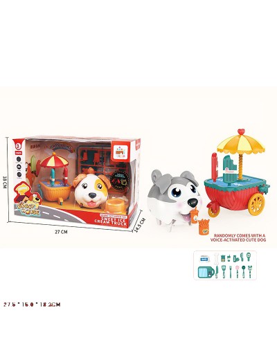 Игровой набор "Милая собачка" K-1013 "Доставка сладкого мороженного", 4 вида микс, в коробке 27*14.5