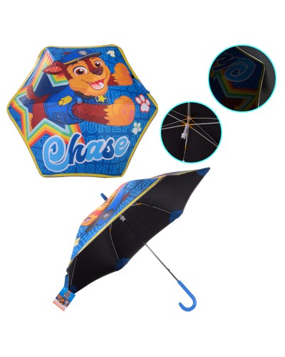 Зонт детский Paw Patrol PL82135 Чейз, светоотражающая лента, диаметр – 89 см, длина трости – 69 см