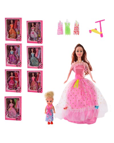 Кукла DX515A (2028431) 7 видов, платья,куколка,в кор. – 23*5*33 см, р-р игрушки – 29 см