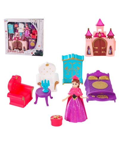 Замок для кукол KDL-02A куколка,мебель,в кор. – 30*7*28 см, р-р игрушки – 9.5 см 