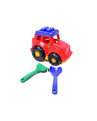 Детский набор: трактор, лопатка, грабли