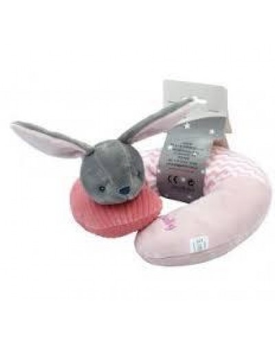 Подушка- підголовник Кролик рожевий