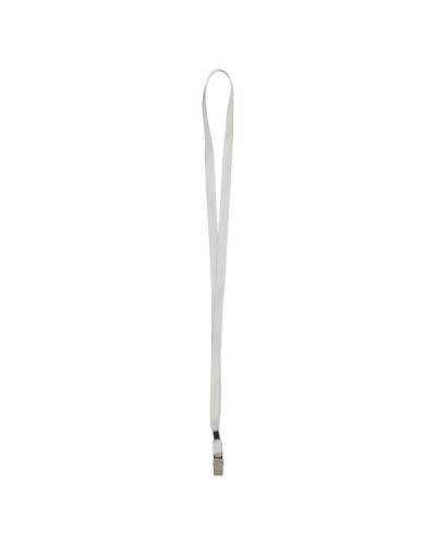 Шнурок для бейджа з металивим кліпом, білий, 4532 продажа уп 20шт, цена за штуку
