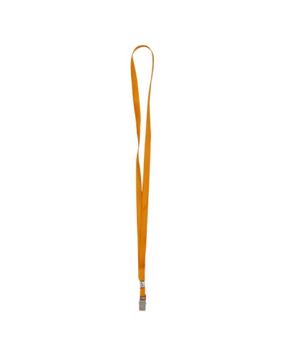 Шнурок для бейджа з металивим кліпом, помаранчевий, 4532 продажа уп 20шт, цена за штуку
