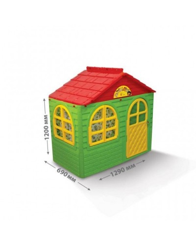 Детский игровой домик со шторками Doloni 02550/13 (Цвет Зелено-красный)